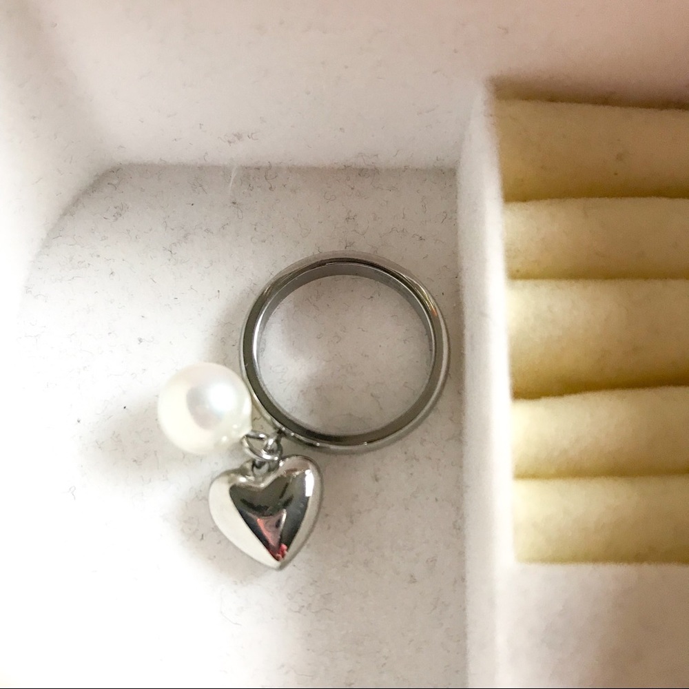 Sterling silver dangle ring - Picture 1 of 1